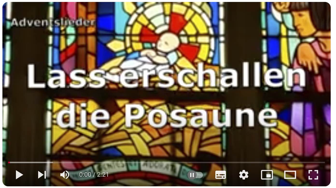 Lass erschallen die Posaune, ruft uns die Stimme