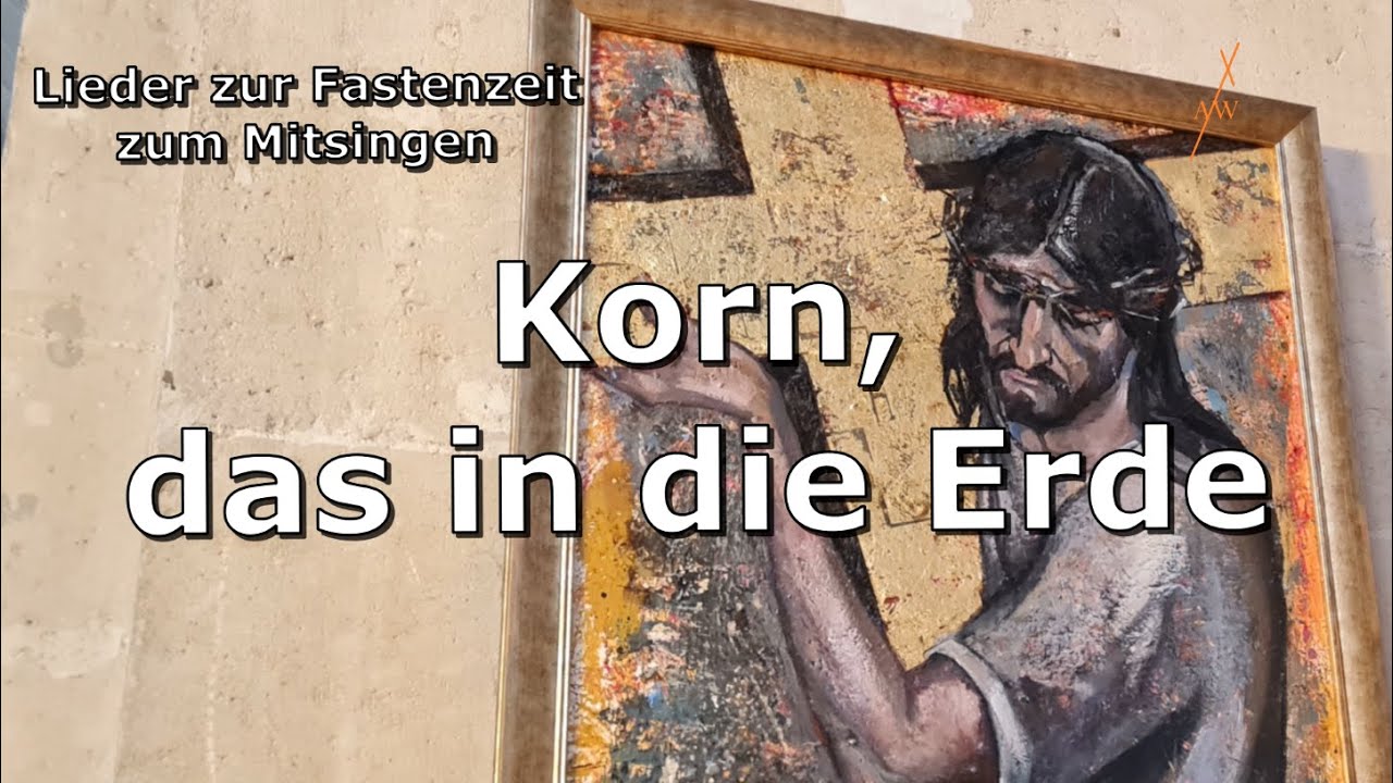 Korn, das auf die Erde